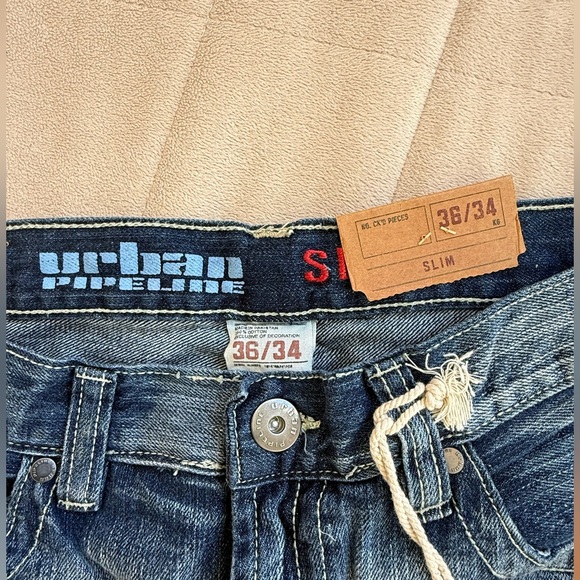Urban Pipeline Light Blue Men's Jeans - Picture 5 of 8